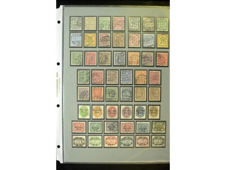 1872/1945, umfangreiche gestempelte Sammlung mit einer Vielzahl an besseren Werten und Besonderheiten, dabei Mi.-Nr. 1-11, 16