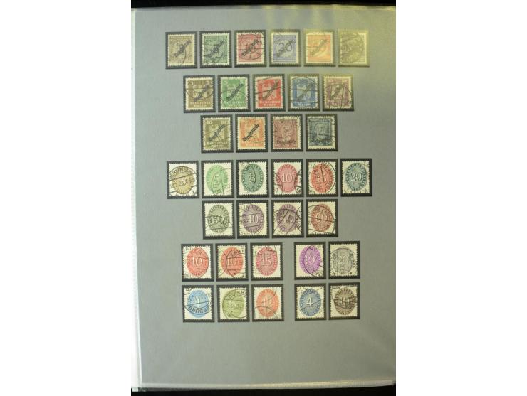 1872/1945, umfangreiche gestempelte Sammlung mit einer Vielzahl an besseren Werten und Besonderheiten, dabei Mi.-Nr. 1-11, 16