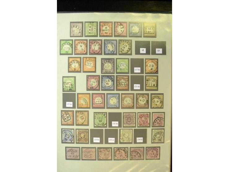 1872/1945, umfangreiche gestempelte Sammlung mit einer Vielzahl an besseren Werten und Besonderheiten, dabei Mi.-Nr. 1-11, 16