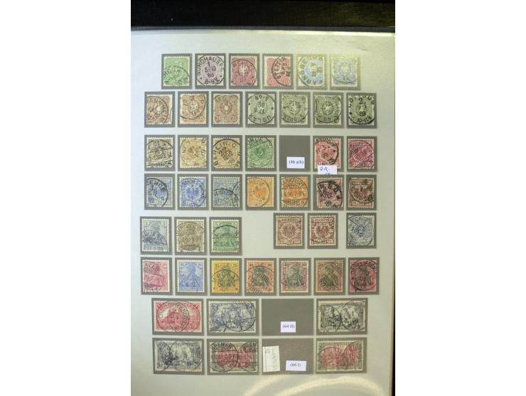 1872/1945, umfangreiche gestempelte Sammlung mit einer Vielzahl an besseren Werten und Besonderheiten, dabei Mi.-Nr. 1-11, 16