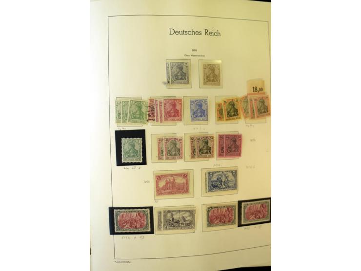 1872/1932, ungebrauchte, teils postfrische und gestempelte Sammlung mit Schwerpunkt Kaiserreich, einiges auch doppelt; viele 