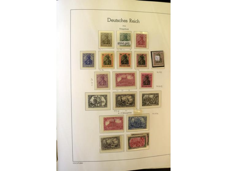 1872/1932, ungebrauchte, teils postfrische und gestempelte Sammlung mit Schwerpunkt Kaiserreich, einiges auch doppelt; viele 
