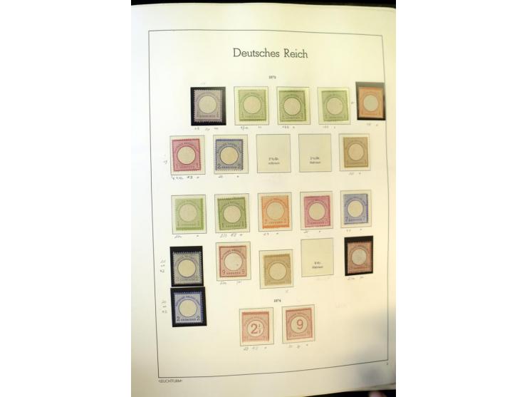 1872/1932, ungebrauchte, teils postfrische und gestempelte Sammlung mit Schwerpunkt Kaiserreich, einiges auch doppelt; viele 