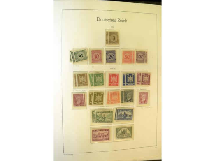 1872/1932, ungebrauchte, teils postfrische und gestempelte Sammlung mit Schwerpunkt Kaiserreich, einiges auch doppelt; viele 