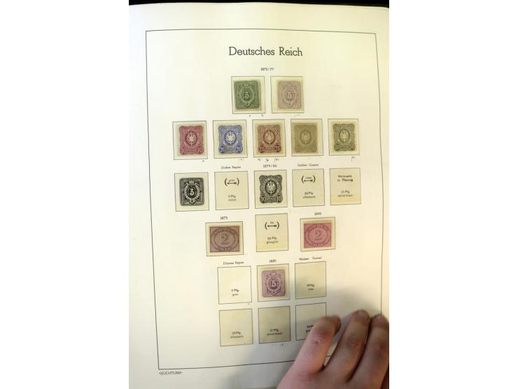 1872/1932, ungebrauchte, teils postfrische und gestempelte Sammlung mit Schwerpunkt Kaiserreich, einiges auch doppelt; viele 