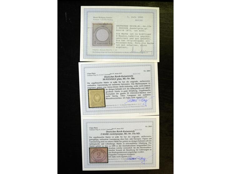 1872/1932, ungebrauchte, teils postfrische und gestempelte Sammlung mit Schwerpunkt Kaiserreich, einiges auch doppelt; viele 