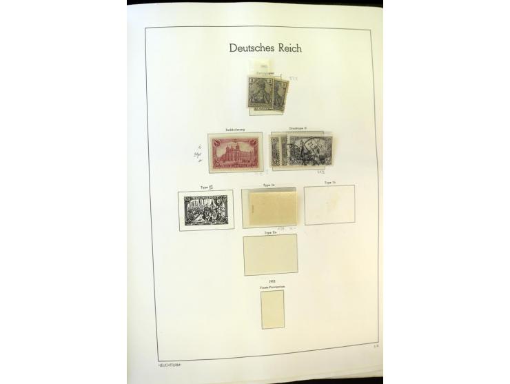 1872/1932, ungebrauchte, teils postfrische und gestempelte Sammlung mit Schwerpunkt Kaiserreich, einiges auch doppelt; viele 