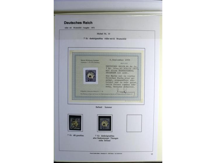 1872/1874, meist ungebrauchte und gestempelte ab Mi.-Nr. 1 (u.a. ungebraucht, doppelt sign. Pfenninger) mit einigen besseren 