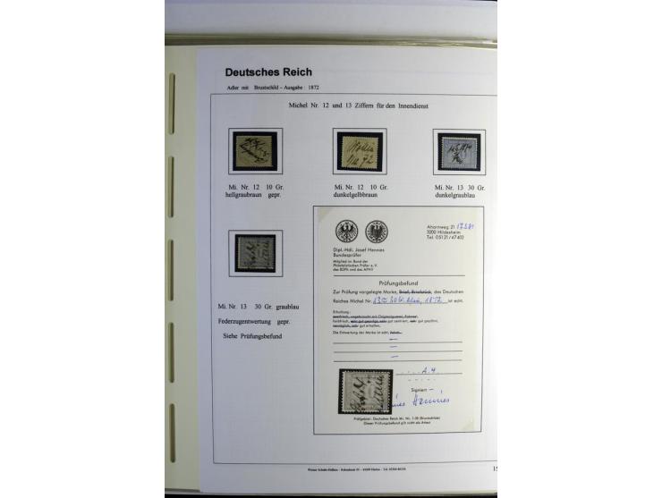 1872/1874, meist ungebrauchte und gestempelte ab Mi.-Nr. 1 (u.a. ungebraucht, doppelt sign. Pfenninger) mit einigen besseren 