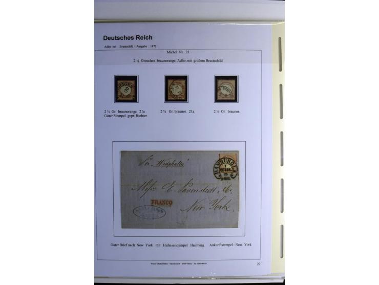 1872/1874, meist ungebrauchte und gestempelte ab Mi.-Nr. 1 (u.a. ungebraucht, doppelt sign. Pfenninger) mit einigen besseren 