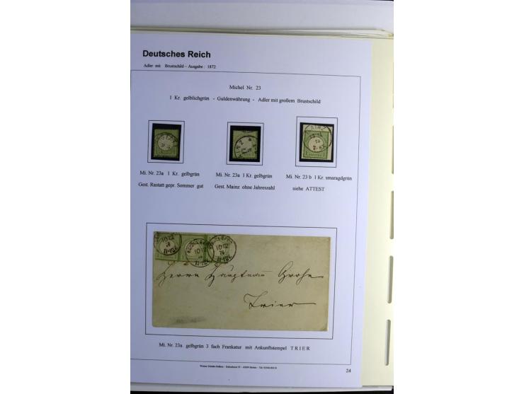1872/1874, meist ungebrauchte und gestempelte ab Mi.-Nr. 1 (u.a. ungebraucht, doppelt sign. Pfenninger) mit einigen besseren 