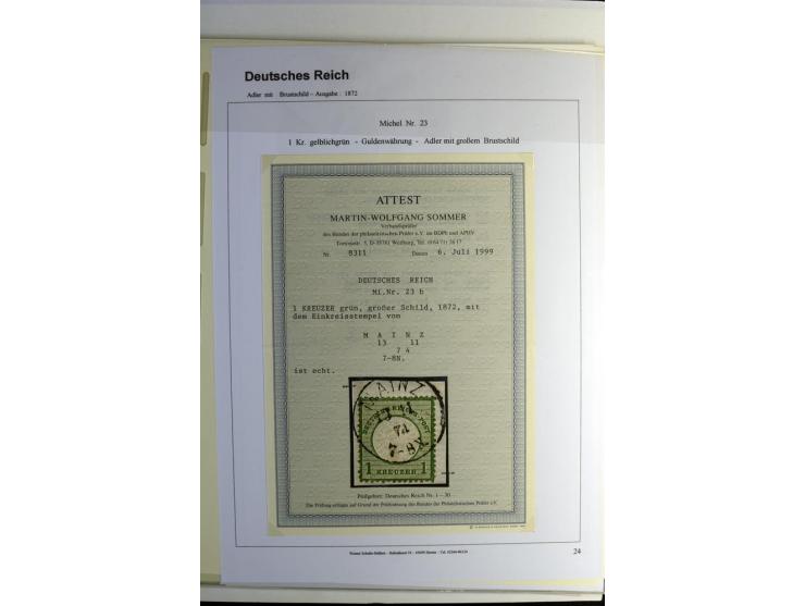 1872/1874, meist ungebrauchte und gestempelte ab Mi.-Nr. 1 (u.a. ungebraucht, doppelt sign. Pfenninger) mit einigen besseren 