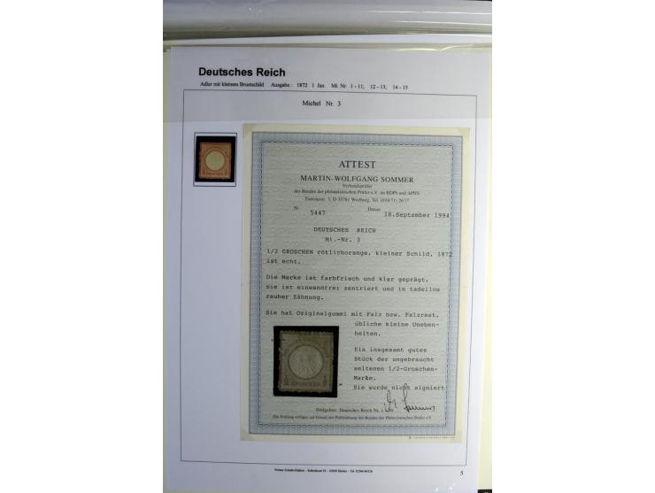 1872/1874, meist ungebrauchte und gestempelte ab Mi.-Nr. 1 (u.a. ungebraucht, doppelt sign. Pfenninger) mit einigen besseren 