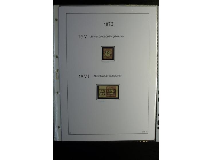 1872/74, Brustschilde, gestempelte kpl. Sammlung mit u.a. Mi.-Nr. 2b, 5I, 6I, 12 gestempelt, 12 gestempelt und Federzug, 13 g