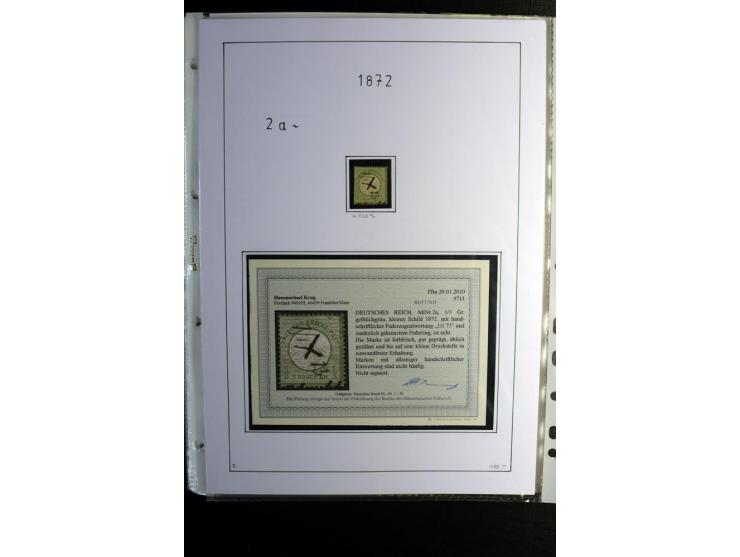 1872/74, Brustschilde, gestempelte kpl. Sammlung mit u.a. Mi.-Nr. 2b, 5I, 6I, 12 gestempelt, 12 gestempelt und Federzug, 13 g