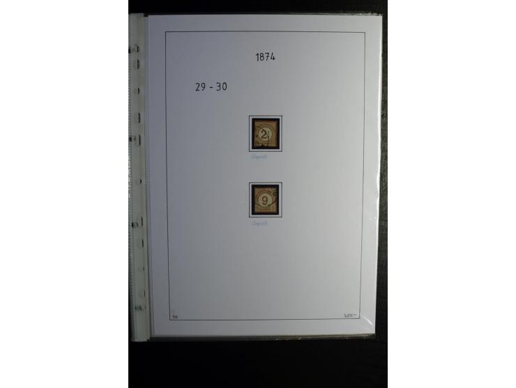 1872/74, Brustschilde, gestempelte kpl. Sammlung mit u.a. Mi.-Nr. 2b, 5I, 6I, 12 gestempelt, 12 gestempelt und Federzug, 13 g