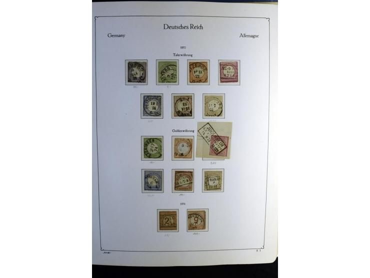 1872/1945, gestempelte Sammlung mit u.a. Mi.-Nr. 24 (repariert, Fotobefund Krug BPP), 28 (repariert, Fotobefund Krug BPP), 66