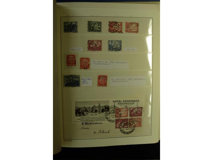 1872/1945, gestempelte Sammlung mit u.a. Mi.-Nr. 24 (repariert, Fotobefund Krug BPP), 28 (repariert, Fotobefund Krug BPP), 66