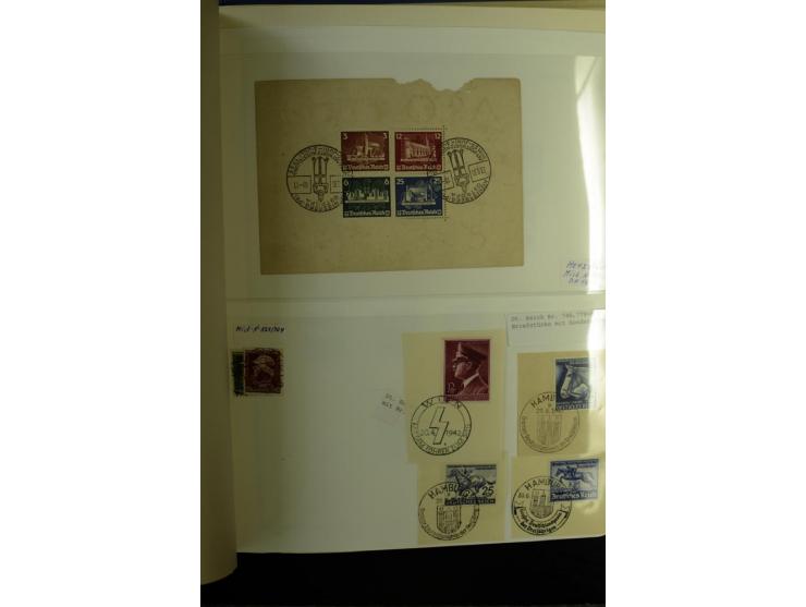 1872/1945, gestempelte Sammlung mit u.a. Mi.-Nr. 24 (repariert, Fotobefund Krug BPP), 28 (repariert, Fotobefund Krug BPP), 66