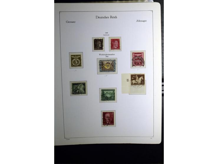 1872/1945, gestempelte Sammlung mit u.a. Mi.-Nr. 24 (repariert, Fotobefund Krug BPP), 28 (repariert, Fotobefund Krug BPP), 66