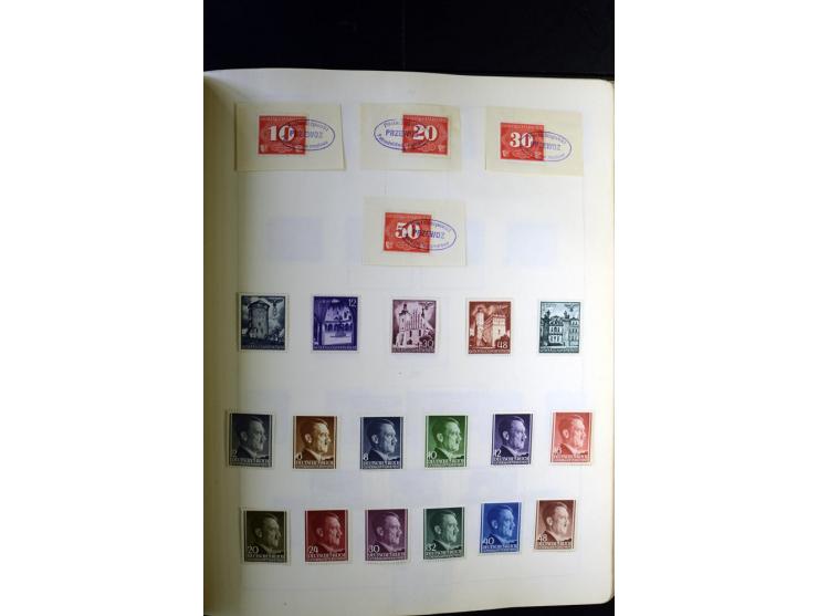 1872/1945, ungebrauchte und gestempelte Sammlung besseren Brustschilden, später u.a. Block 1-3 ungebraucht sowie ein Teil Zus