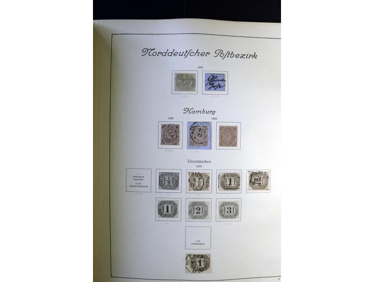 1872/1945, ungebrauchte und gestempelte Sammlung besseren Brustschilden, später u.a. Block 1-3 ungebraucht sowie ein Teil Zus