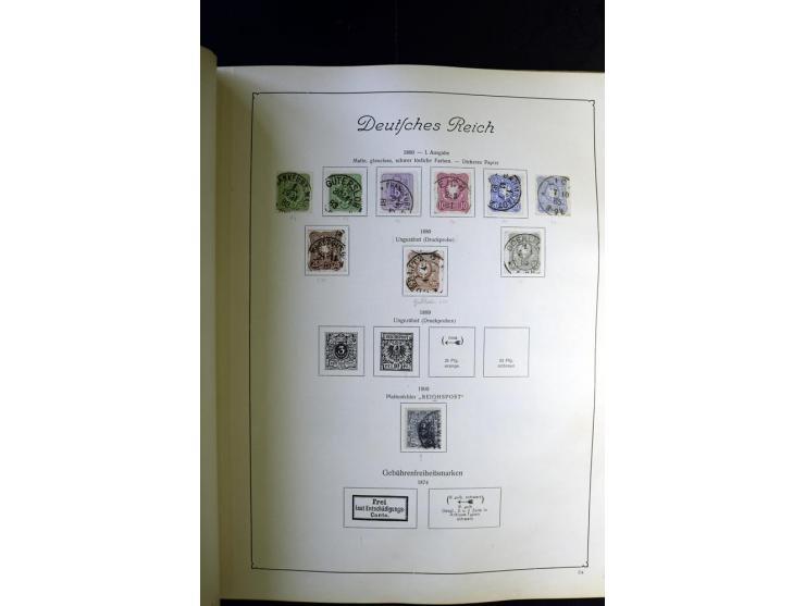 1872/1945, ungebrauchte und gestempelte Sammlung besseren Brustschilden, später u.a. Block 1-3 ungebraucht sowie ein Teil Zus