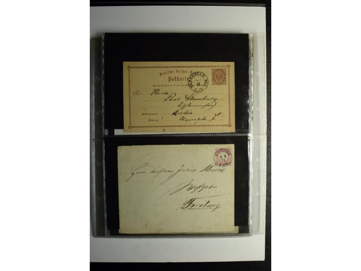 1872/74, Brustschilde-Sammlung, gestempelt, ohne Mi.-Nr. 21c und 26 kpl., dabei 24 mit Befund, 28 und 30 mit Attest, dabei ei
