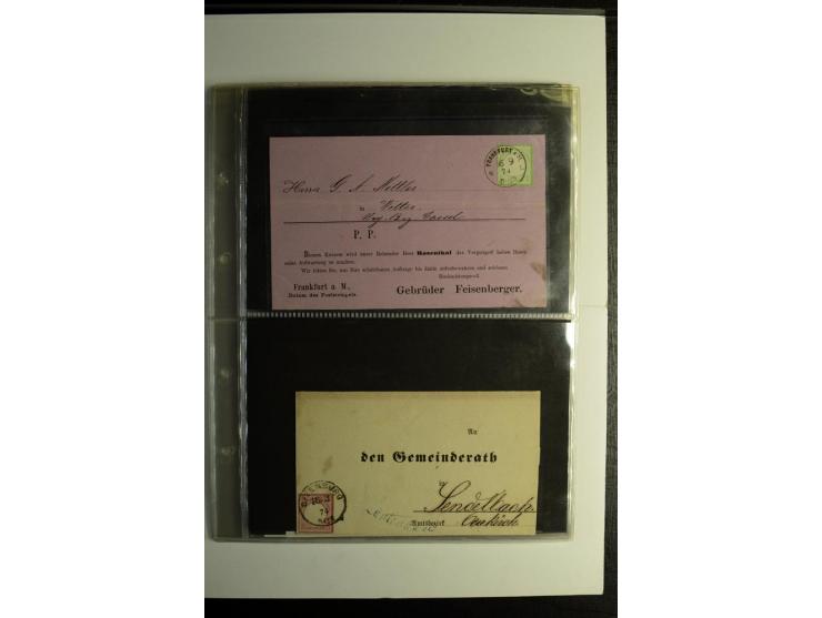 1872/74, Brustschilde-Sammlung, gestempelt, ohne Mi.-Nr. 21c und 26 kpl., dabei 24 mit Befund, 28 und 30 mit Attest, dabei ei