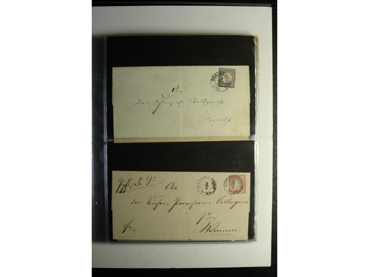 1872/74, Brustschilde-Sammlung, gestempelt, ohne Mi.-Nr. 21c und 26 kpl., dabei 24 mit Befund, 28 und 30 mit Attest, dabei ei
