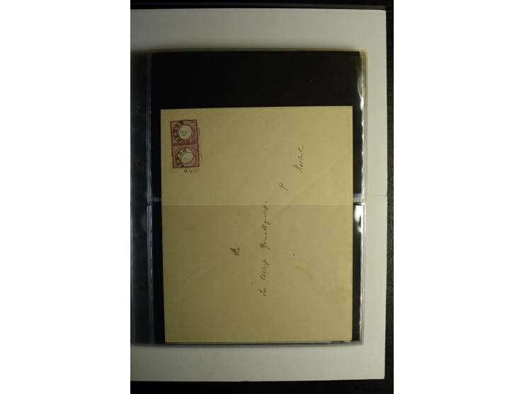 1872/74, Brustschilde-Sammlung, gestempelt, ohne Mi.-Nr. 21c und 26 kpl., dabei 24 mit Befund, 28 und 30 mit Attest, dabei ei