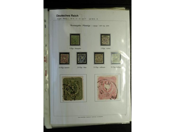 1875/1899, interessante, meist gestempelte Spezialsammlung mit vielen Farben, Zähnungs-Besonderheiten, Paare und Einheiten, i