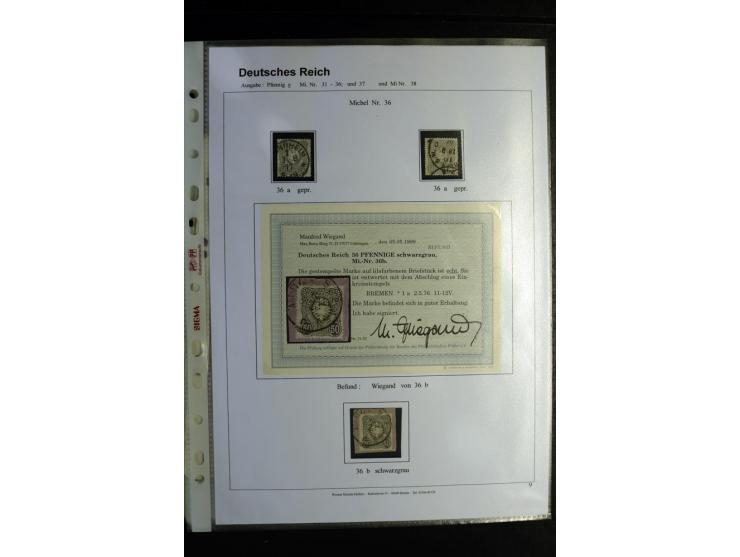 1875/1899, interessante, meist gestempelte Spezialsammlung mit vielen Farben, Zähnungs-Besonderheiten, Paare und Einheiten, i