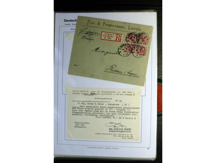 1875/1899, interessante, meist gestempelte Spezialsammlung mit vielen Farben, Zähnungs-Besonderheiten, Paare und Einheiten, i