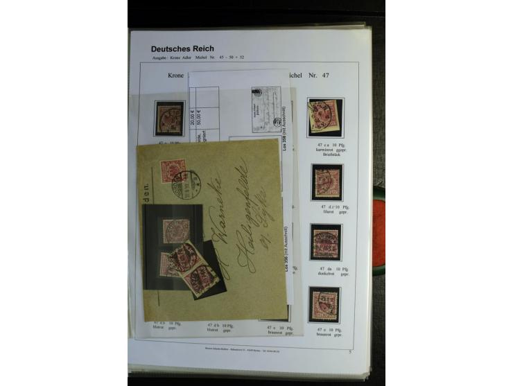 1875/1899, interessante, meist gestempelte Spezialsammlung mit vielen Farben, Zähnungs-Besonderheiten, Paare und Einheiten, i