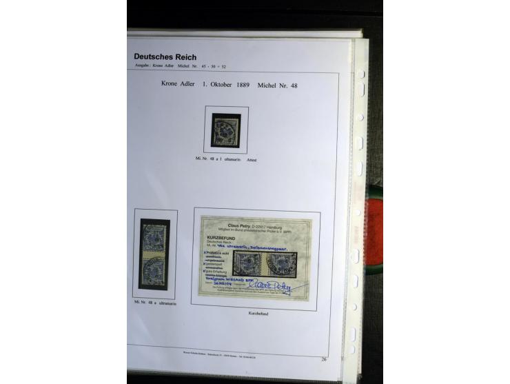 1875/1899, interessante, meist gestempelte Spezialsammlung mit vielen Farben, Zähnungs-Besonderheiten, Paare und Einheiten, i