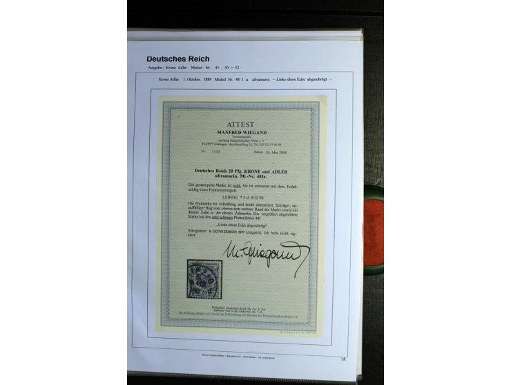 1875/1899, interessante, meist gestempelte Spezialsammlung mit vielen Farben, Zähnungs-Besonderheiten, Paare und Einheiten, i