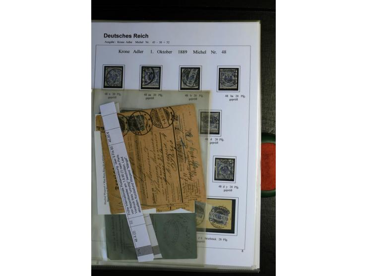 1875/1899, interessante, meist gestempelte Spezialsammlung mit vielen Farben, Zähnungs-Besonderheiten, Paare und Einheiten, i