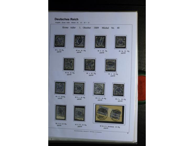 1875/1899, interessante, meist gestempelte Spezialsammlung mit vielen Farben, Zähnungs-Besonderheiten, Paare und Einheiten, i