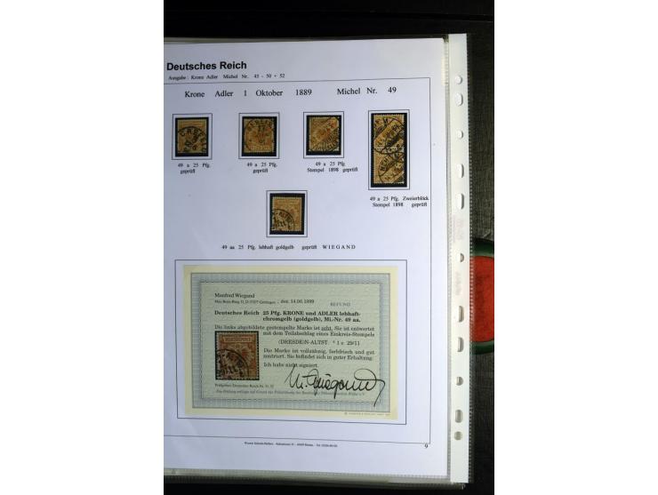 1875/1899, interessante, meist gestempelte Spezialsammlung mit vielen Farben, Zähnungs-Besonderheiten, Paare und Einheiten, i