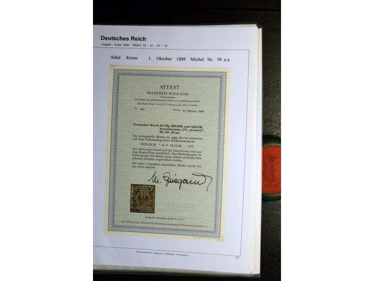 1875/1899, interessante, meist gestempelte Spezialsammlung mit vielen Farben, Zähnungs-Besonderheiten, Paare und Einheiten, i
