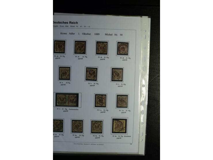 1875/1899, interessante, meist gestempelte Spezialsammlung mit vielen Farben, Zähnungs-Besonderheiten, Paare und Einheiten, i