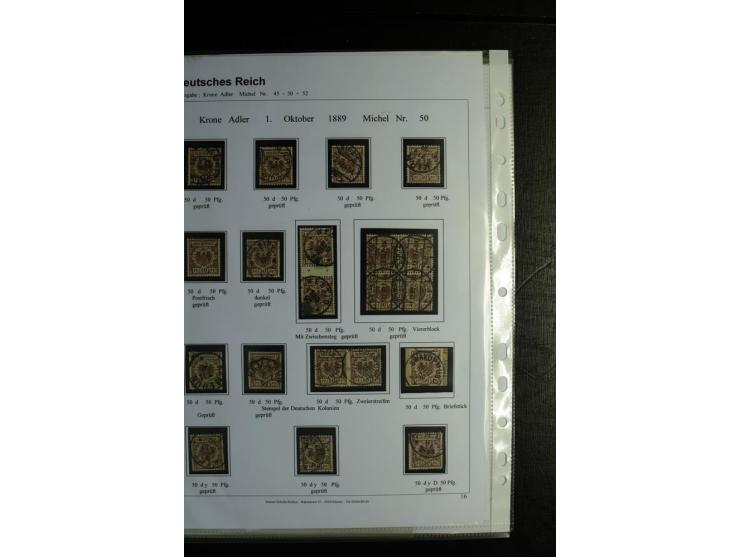 1875/1899, interessante, meist gestempelte Spezialsammlung mit vielen Farben, Zähnungs-Besonderheiten, Paare und Einheiten, i