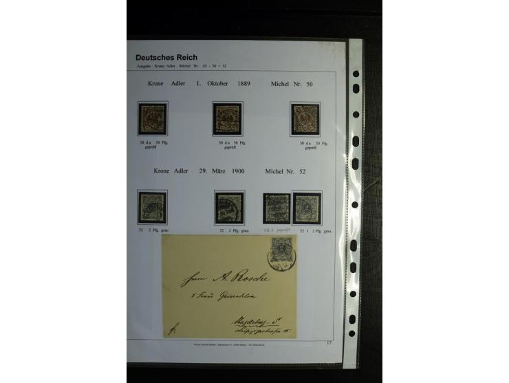 1875/1899, interessante, meist gestempelte Spezialsammlung mit vielen Farben, Zähnungs-Besonderheiten, Paare und Einheiten, i