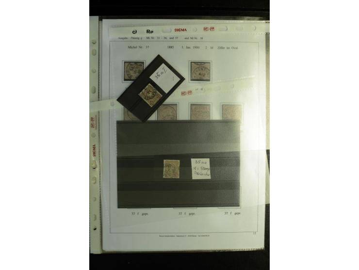 1875/1899, interessante, meist gestempelte Spezialsammlung mit vielen Farben, Zähnungs-Besonderheiten, Paare und Einheiten, i