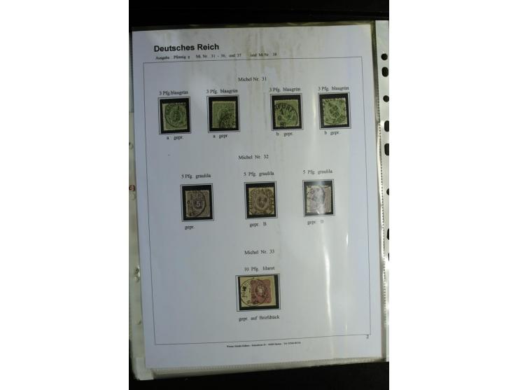 1875/1899, interessante, meist gestempelte Spezialsammlung mit vielen Farben, Zähnungs-Besonderheiten, Paare und Einheiten, i