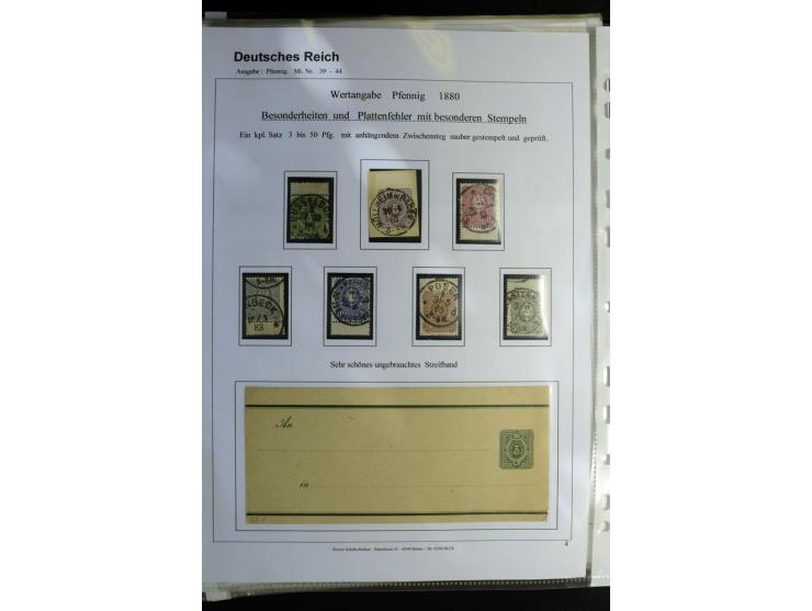 1875/1899, interessante, meist gestempelte Spezialsammlung mit vielen Farben, Zähnungs-Besonderheiten, Paare und Einheiten, i
