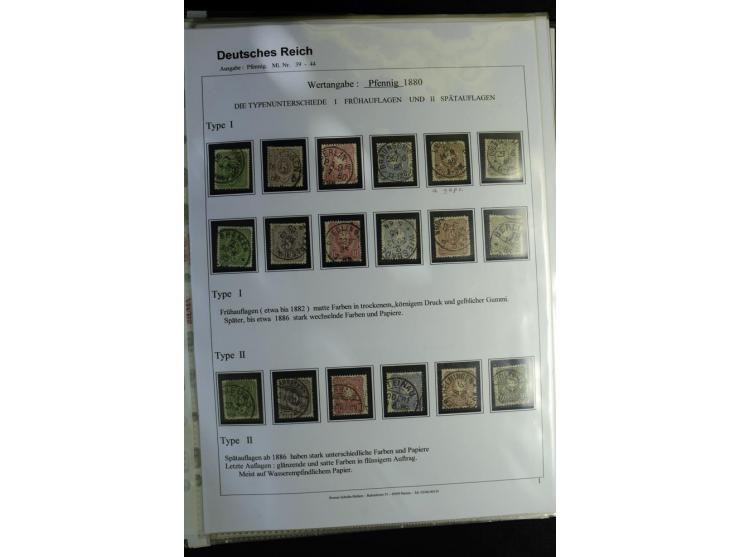1875/1899, interessante, meist gestempelte Spezialsammlung mit vielen Farben, Zähnungs-Besonderheiten, Paare und Einheiten, i