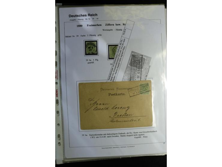 1875/1899, interessante, meist gestempelte Spezialsammlung mit vielen Farben, Zähnungs-Besonderheiten, Paare und Einheiten, i