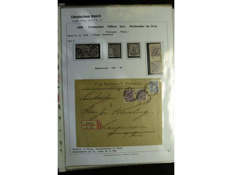 1875/1899, interessante, meist gestempelte Spezialsammlung mit vielen Farben, Zähnungs-Besonderheiten, Paare und Einheiten, i